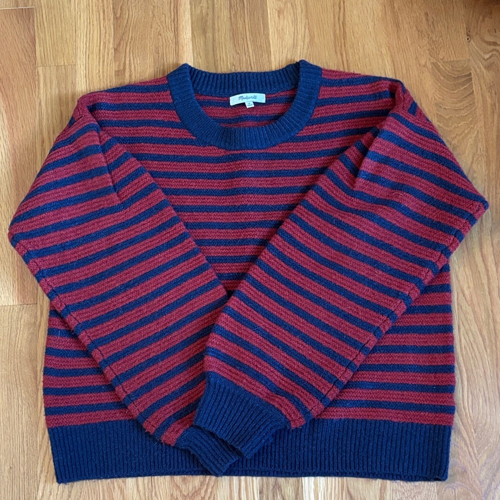 Madewell Striped Red and Blue Sweater M